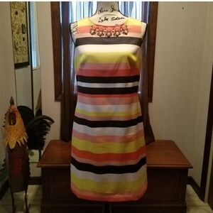 Vince Camuto Striped Dress with Necklace